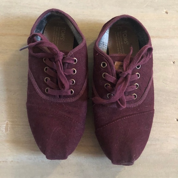 Toms Shoes - Toms Cordones Wool Lace up Flats/sneakers
